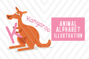 Animal Alphabet K for Kangaroo: A Playful Design Asset