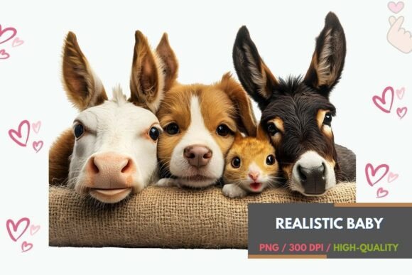 Bringing Joy to Your Designs with Adorable Farm Animal PNG Art