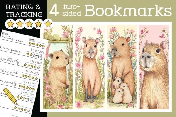 Charming Capybara Bookmarks for Readers and Brands