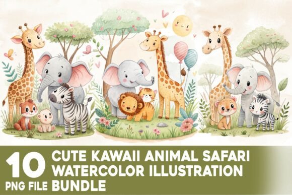 Cute Animal Safari Watercolor Bundle: A Creative Toolkit for Modern Brands