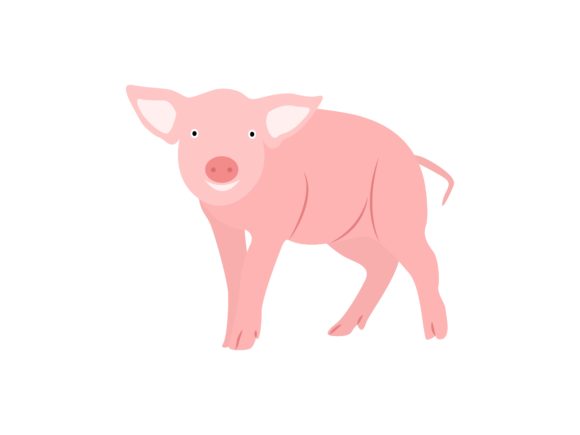 Discover the Charming Pig Standing Animal for Your Projects