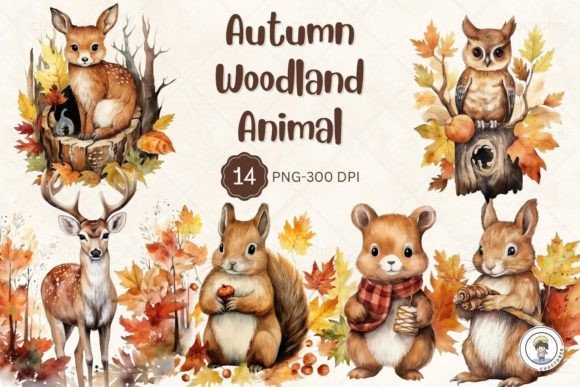 Embrace the Season: Autumn Woodland Animal Forest Clipart