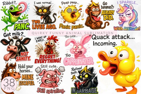 Unleashing Creativity with the Funny Quirky Animal Sublimation Bundle