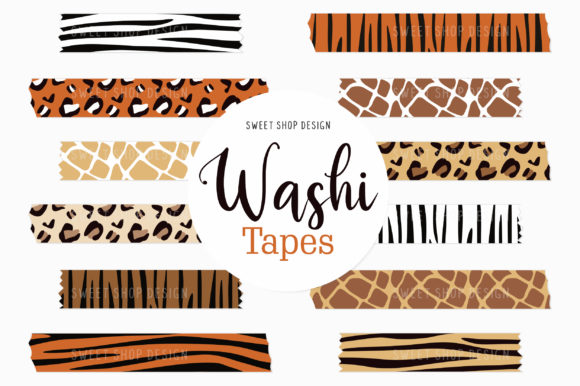 Unleashing Wild Style: Digital Washi Tape Clipart Animal Prints for Creatives