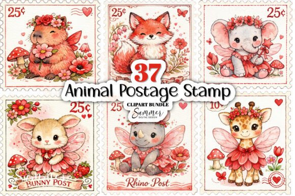 Watercolor Baby Animal Fairies: A Whimsical Design Collection